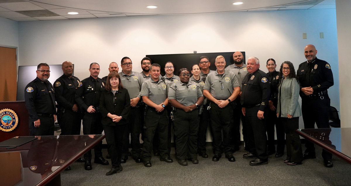 Today the <a href="/LBPD/">Long Beach PD (CA)</a> Exec Team took a moment to thank our Community Services Assistants for the incredible work they do to assist our patrol officers and our community. They’ve handled well over 7000 calls since their launch! Thank you to all of our CSAs. Well done!