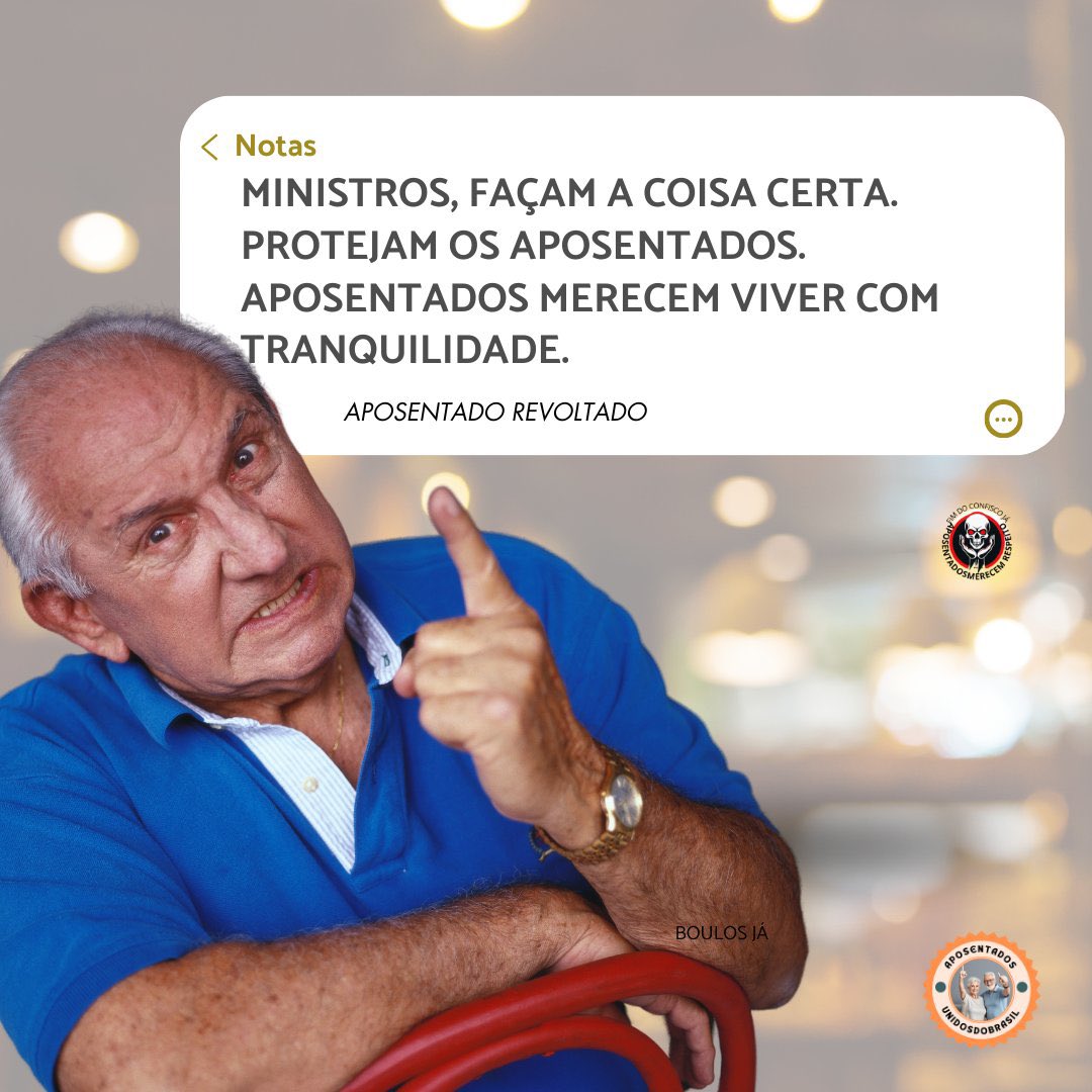 #BOULOS Boulos prefeito para acabar com o desrespeito de <a href="/ricardo_nunessp/">Ricardo Nunes</a> aos aposentados! <a href="/ThammyReal/">Thammy Miranda</a> <a href="/FernandoHoliday/">Fernando Holiday</a> <a href="/SandraTadeu/">Dra. Sandra Tadeu</a> <a href="/edirsales/">Edir Sales</a> <a href="/EliCorrea1040/">EliCorrea-Oficial</a> <a href="/crismonteirosp/">Cris Monteiro</a> <a href="/miltonleite/">miltonleite</a> #AposentadoriaHonrada