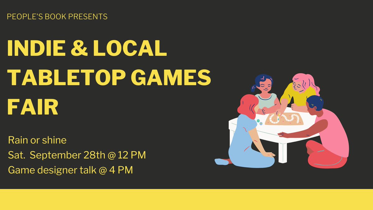 Sticky Doodler ⏏️ is on bluer pastures (@padmewangm) on Twitter photo I'm excited to share an event I've been organizing with People's Book in Takoma Park, MD -- a fair showcasing local tabletop game designers including <a href="/torylynn/">Tory Johnston</a>, <a href="/ConnieVDC/">Connie➡️PaxU</a>, and <a href="/elizhargrave/">Elizabeth Hargrave</a>. See thread for more participants and how to RSVP! I'm excited to share an event I've been organizing with People's Book in Takoma Park, MD -- a fair showcasing local tabletop game designers including <a href="/torylynn/">Tory Johnston</a>, <a href="/ConnieVDC/">Connie➡️PaxU</a>, and <a href="/elizhargrave/">Elizabeth Hargrave</a>. See thread for more participants and how to RSVP!