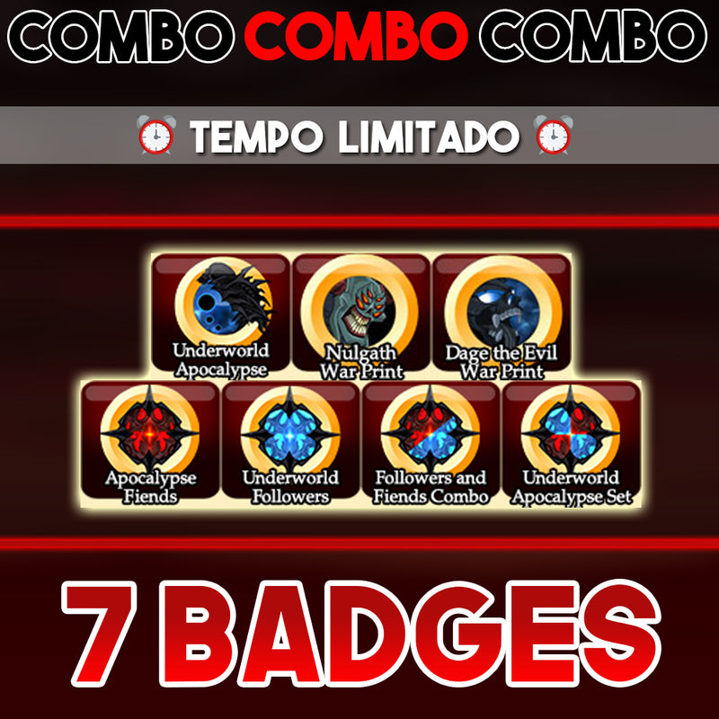Combo War disponivel a pronta entrega em nossa loja! 
Nele voce compra 4 hero marts e ganha 7 badges! 

Confira aqui 👉: farofastore.com.br/collections/co…