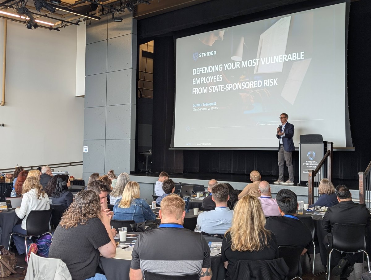 StaySafeOnline's tweet photo. We've covered a lot on day 1 of #ConveneSeattle. From influencers and branding with @CybersecGirl1 Caitlin Sarian, to state-sponsored risk with @Stridertech's Gunnar Newquist. Thank you to all of today's fantastic speakers! https://t.co/JLaFk2uaU7