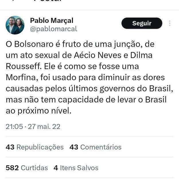 Sociedade_SI's tweet photo. 14. Agora, Marçal é um autêntico homem de direita, ou apenas um coach oportunista que sabe enganar muitos?

Escolha. https://t.co/oYCRbN4Fi8