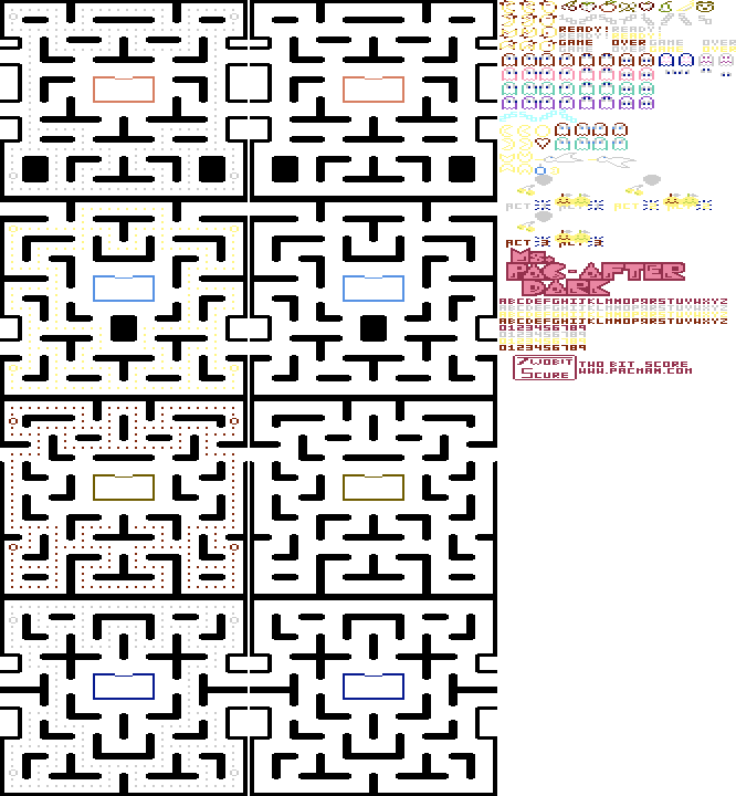 Atari 7800 Ms pac-man &amp; Ms pac-Attack &amp; Ms Pac-After Dark Wip Hack
