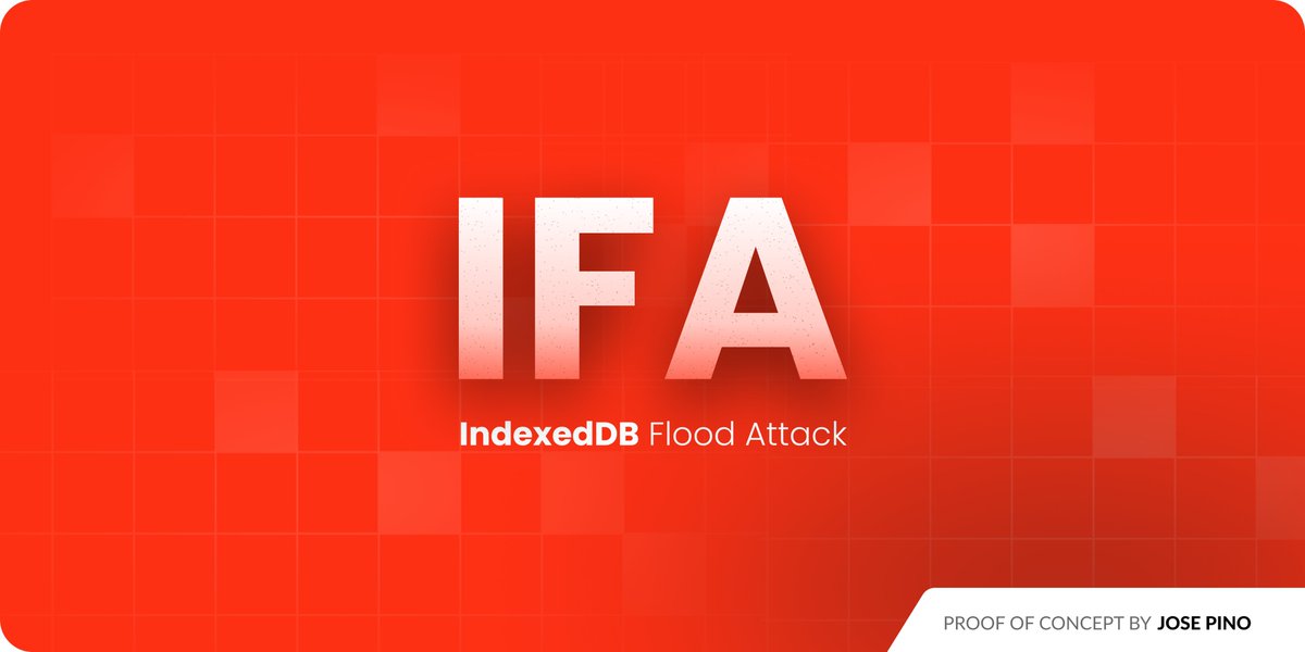 jofpin's tweet photo. I’m excited to share IFA: A proof of concept (PoC) that exposes a severe vulnerability in the IndexedDB API of popular web browsers. This vulnerability allows for a disk flooding attack, rapidly consuming storage space and potentially crashing systems. IFA leverages the lack of restrictions in IndexedDB, injecting hundreds of MBs per second into your disk space.  

▪️ Open Source (PoC): https://t.co/uQwMSBz5hS