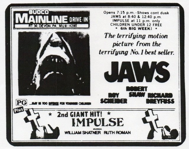 zaab140's tweet photo. @mikemovies Saw it at the Wayne Drive Inn in my dad’s old Ford Station Wagon. Miss those days… https://t.co/JzE4jQoAch