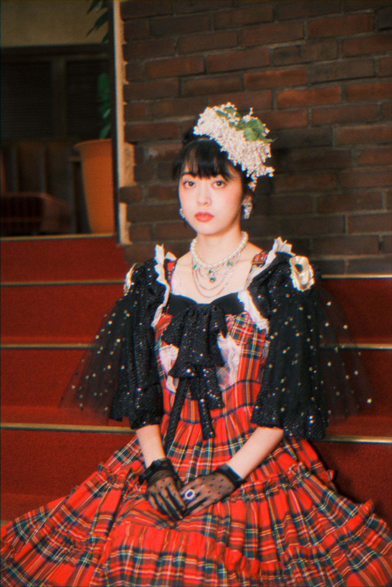 HEIHEI ハートチェックベレー帽 BLACK 最先端 HEIHEI ハートチェック