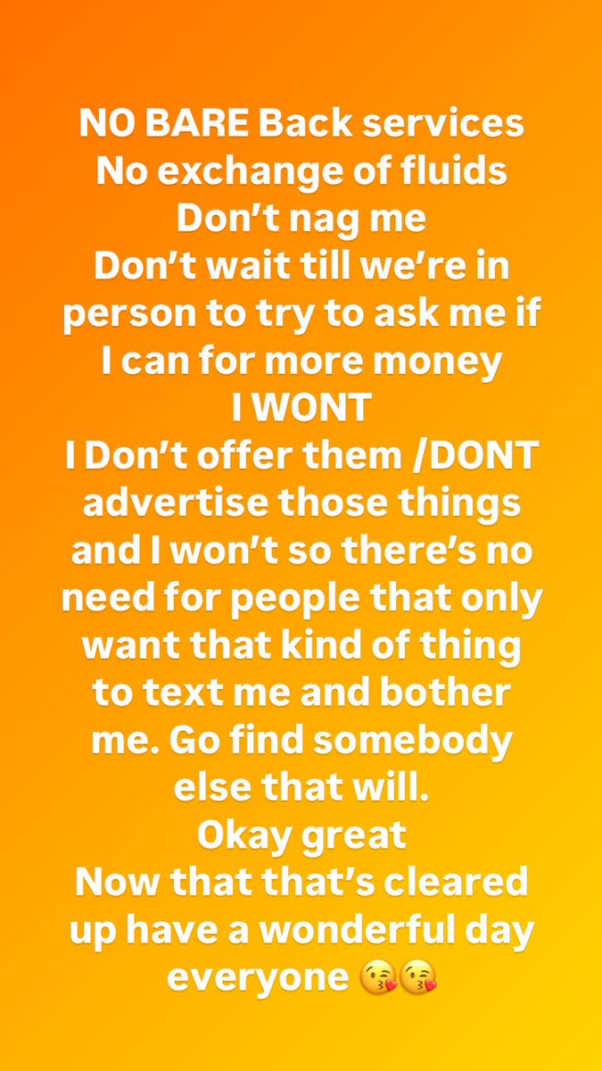 VIPpleasure_'s tweet photo. No1 likes ppl that nag so, I want to make this clear!
I advertise my social media so people can look and get a feel for my personality &amp; so that they are comfortable to meet me, Howeverrrrrrrr I do not offer anything B@r3 
NoExchange ofFluids https://t.co/S1oF0sfNS6