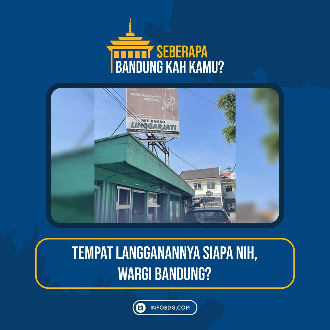 infobdg's tweet photo. Seberapa Bandung Kah Kamu?
Udah pernah makan di Mie Bakso Linggarjati belum? #inimahBDG https://t.co/SF7rSler91