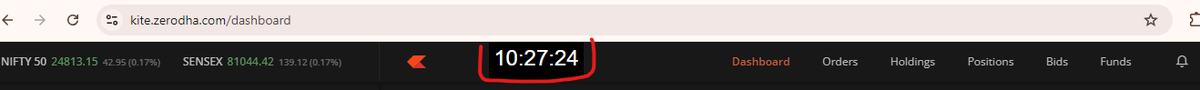 NiftyOIData's tweet photo. Hello!
I have developed a chrome extension to display digital clock(time including secs) on Zerodha kite pages. It is easy to track Market open (09:15)/Market close(3:30pm)/candle closing while placing a trade on kite pages itself

You can get it from here
https://t.co/fKke4pUo4H https://t.co/8ONWRXt9Et