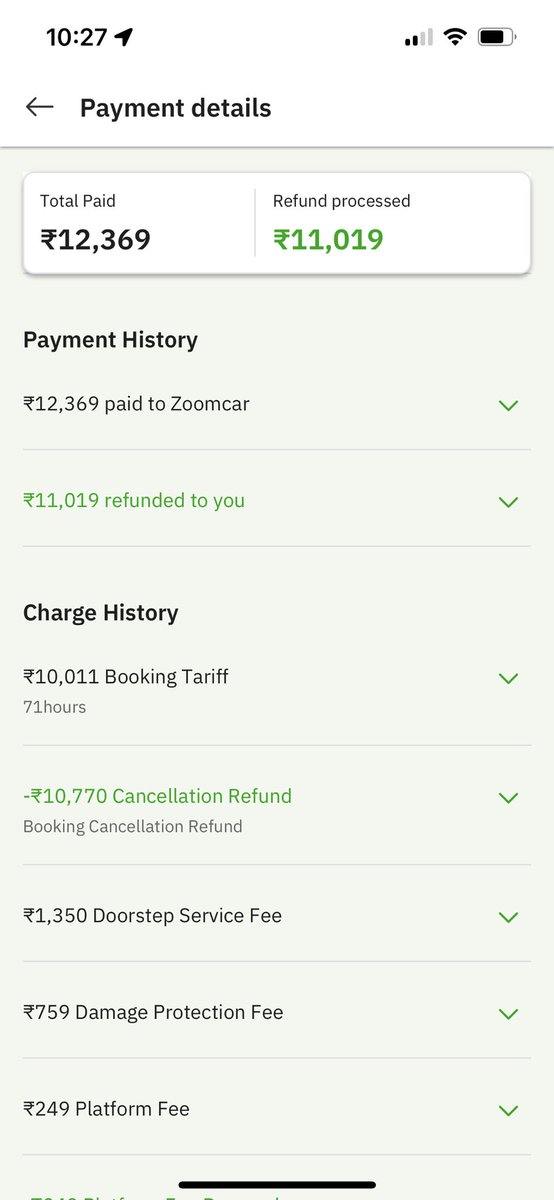 swapnilbhamre's tweet photo. @Zoomcar_India I had made a booking on your app (JPSNJ59PJ). On arrival at the site I realised that the host had cancelled the booking.. The refund was processed but a door step service fee of 1350/- was deducted from the refund amount. There was no Door step service. Pls see https://t.co/BhyqC4aNsv
