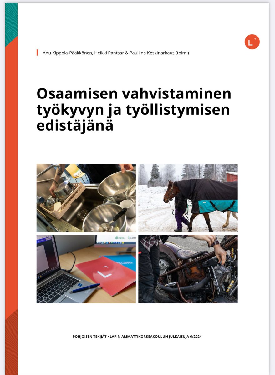 Uudessa julkaisussamme mielenkiintoisia puheenvuoroja työkyvyn ja työllistymisen tuesta. 
Ajatuksia esille tuovat 32 eri kirjoittajaa.

<a href="/Rakennerahastot/">Rakennerahastot.fi</a> #ESR tuella. 

<a href="/LapinAMK/">Lapin AMK - Lapland UAS</a> #PohjoisenTekijät 

#Osaaminen #Työkyky 

PDF-julkaisun linkki: lapinamk.fi/loader.aspx?id…