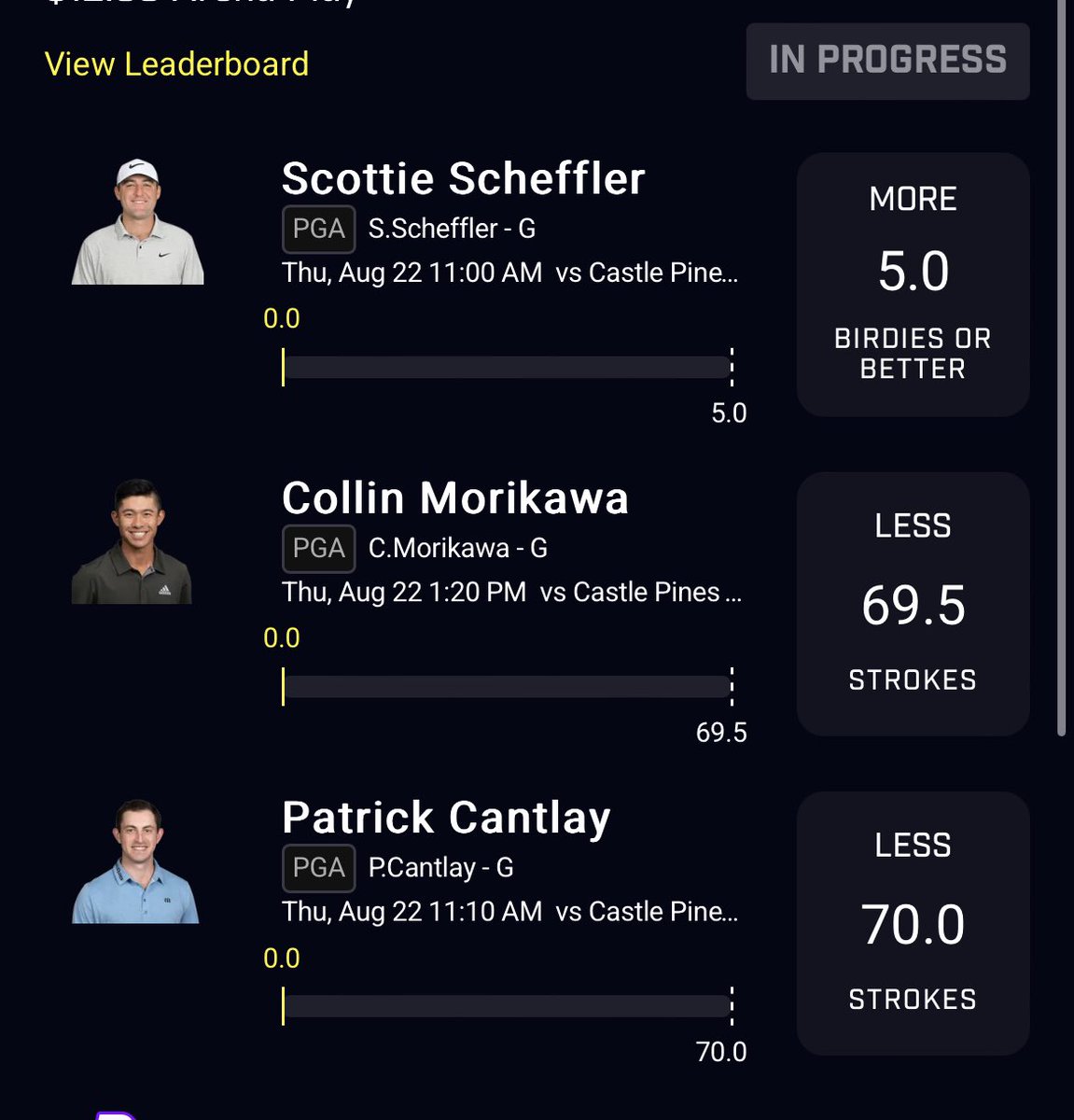 BMW Championship Outright Winners + RD 1 PP Entries ⛳️