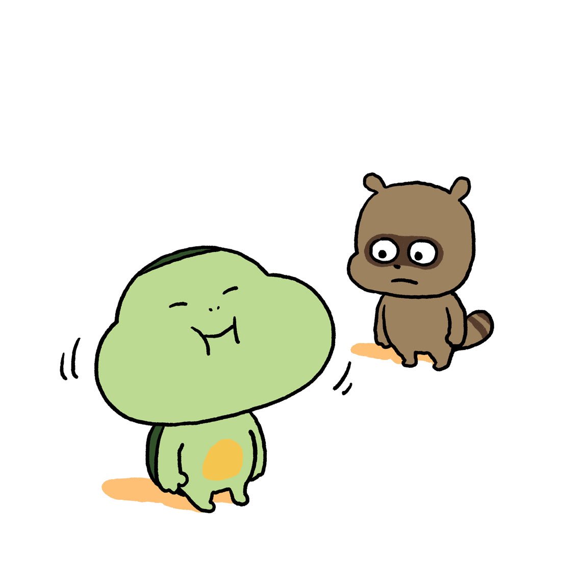 にしむらゆうじ　かっぱとたぬきセット ぷっ #かっぱとたぬき #かっぱちゃん #たぬきちゃん #たぬう #ぷっ