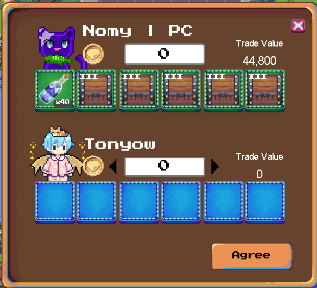 TonyoooMON's tweet photo. eyy🤙  Big thanks to @Nomyrawr 
For the amazing giveaway!  

Got 40 wines and some T3 chests—feeling super lucky! 
Don't miss out on future giveaways—make sure to follow @Nomyrawr  for more exciting surprises! 🚀✨ 

#Giveaway #Grateful #PixelGame https://t.co/yczeva8JMM