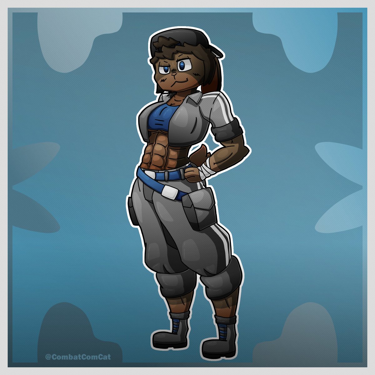 CombatComCat's tweet image. Finally got around to this thing, I think she looks good in it!
