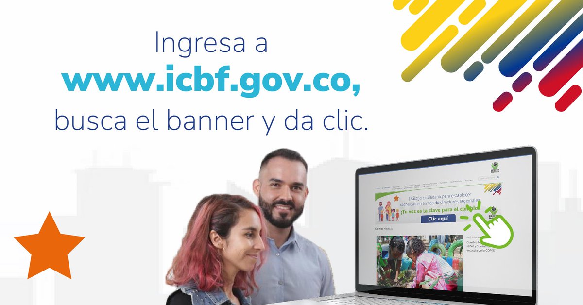 ICBFColombia's tweet photo. ¡Tu voz 🗣️ es la clave para el cambio! 

Participa en el diálogo ciudadano y haz parte del proceso de selección de los nuevos directores regionales del #BienestarFamiliar.

Ingresa aquí ⤵️ https://t.co/A84YYH8Jt4

Desliza ➡️ las imágenes y conoce el paso a paso para participar. https://t.co/UPuXpLRxss