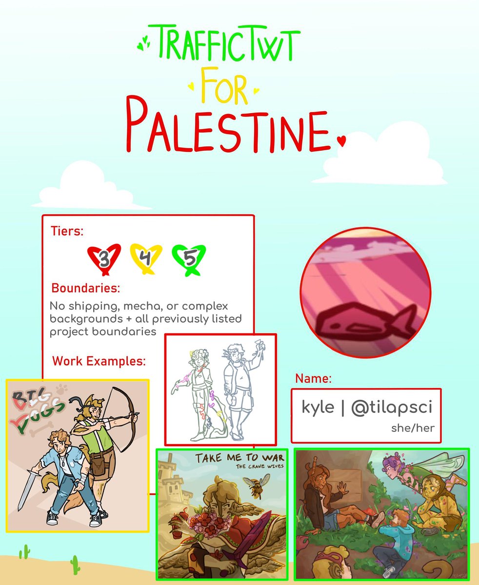 tilapsci's tweet photo. I'm participating in this again, and the project is live right now!! Please consider donating if you are able to, it's for a great cause and there's a bunch of wonderful artists involved :>
❤️💛💚 https://t.co/5MdbfHgJgL