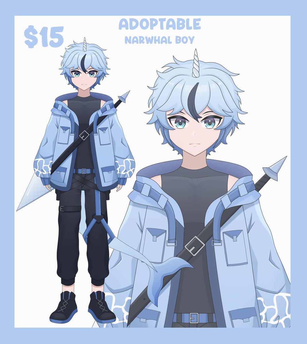 NerumyVT's tweet image. Adoptable Models!
Concept: Messenger Angel and Narwhal Boy

Price/each: 15$ 

Extra charge for commercial use.
(It is only a design, not a rigging)
DM me for more details!

Payment : PayPal

support is appreciated! 💜

#adoptables #characterdesign #Vtuber