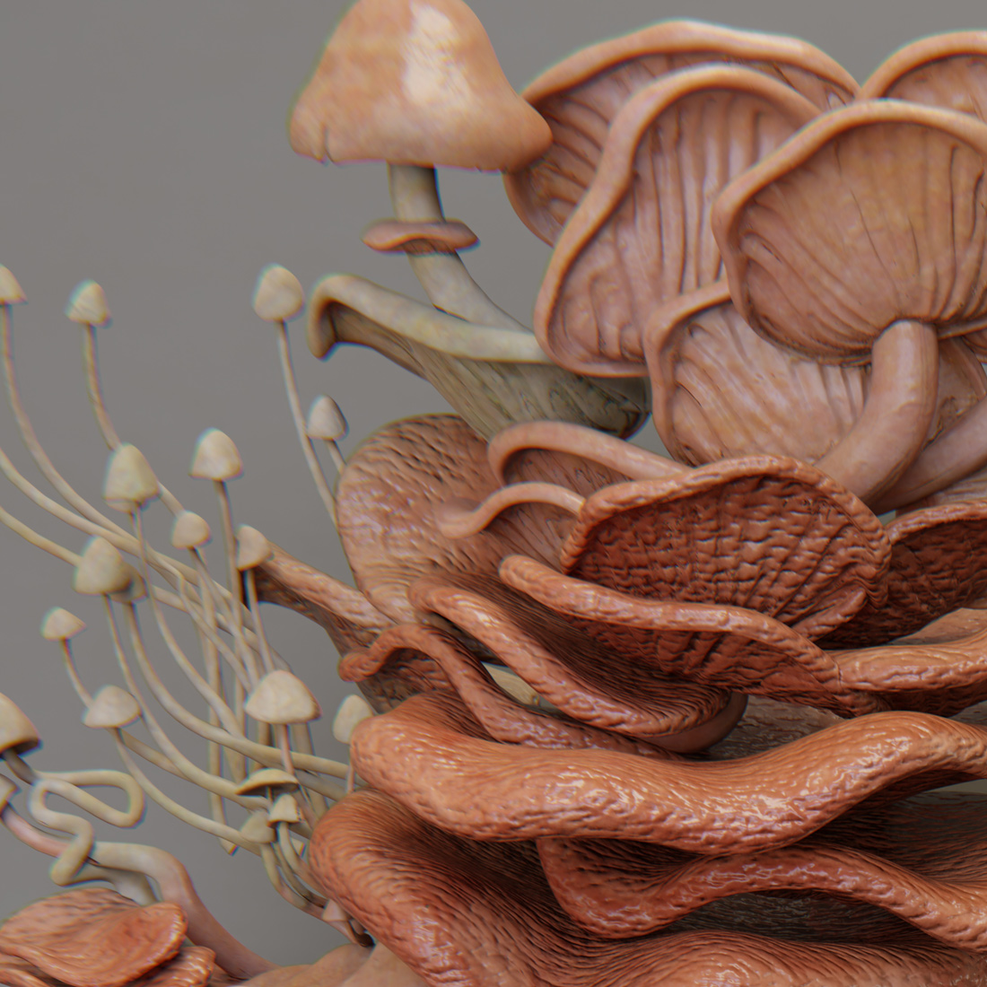 Separate pieces in a neutral light to show the details of all object I modeled and textured :)

#sculpt #3d #3dart #substance3dpainter #zbrush #blender #armor #knight #mushroom #sword