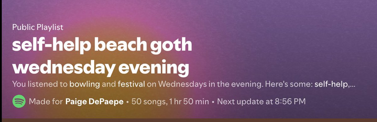 PaigeDePaepe's tweet photo. Everyone's having a brat summer while Im over here being a beach goth listening to "bowling" https://t.co/Nay6Z8uDGA