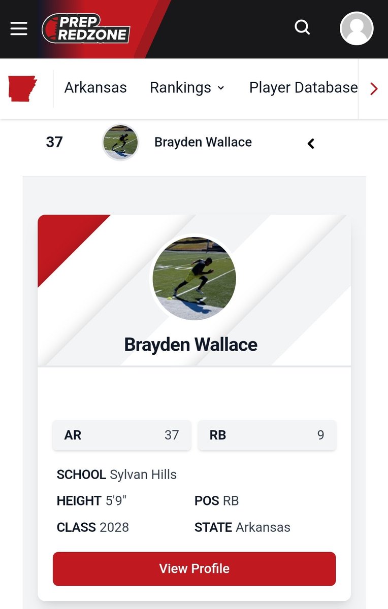 Brayden L. Wallace (@braydenlwallace) on Twitter photo Blessed to be ranked in the top 10 for RBs in the state! Dropping my shoulder, and getting to work💪🏾👽. #beastmode <a href="/PrepRedzoneAR/">Prep Redzone Arkansas</a>,<a href="/SHBearsFB/">Sylvan Hills Bears Football</a> ,@cedwardsNFL Blessed to be ranked in the top 10 for RBs in the state! Dropping my shoulder, and getting to work💪🏾👽. #beastmode <a href="/PrepRedzoneAR/">Prep Redzone Arkansas</a>,<a href="/SHBearsFB/">Sylvan Hills Bears Football</a> ,@cedwardsNFL
