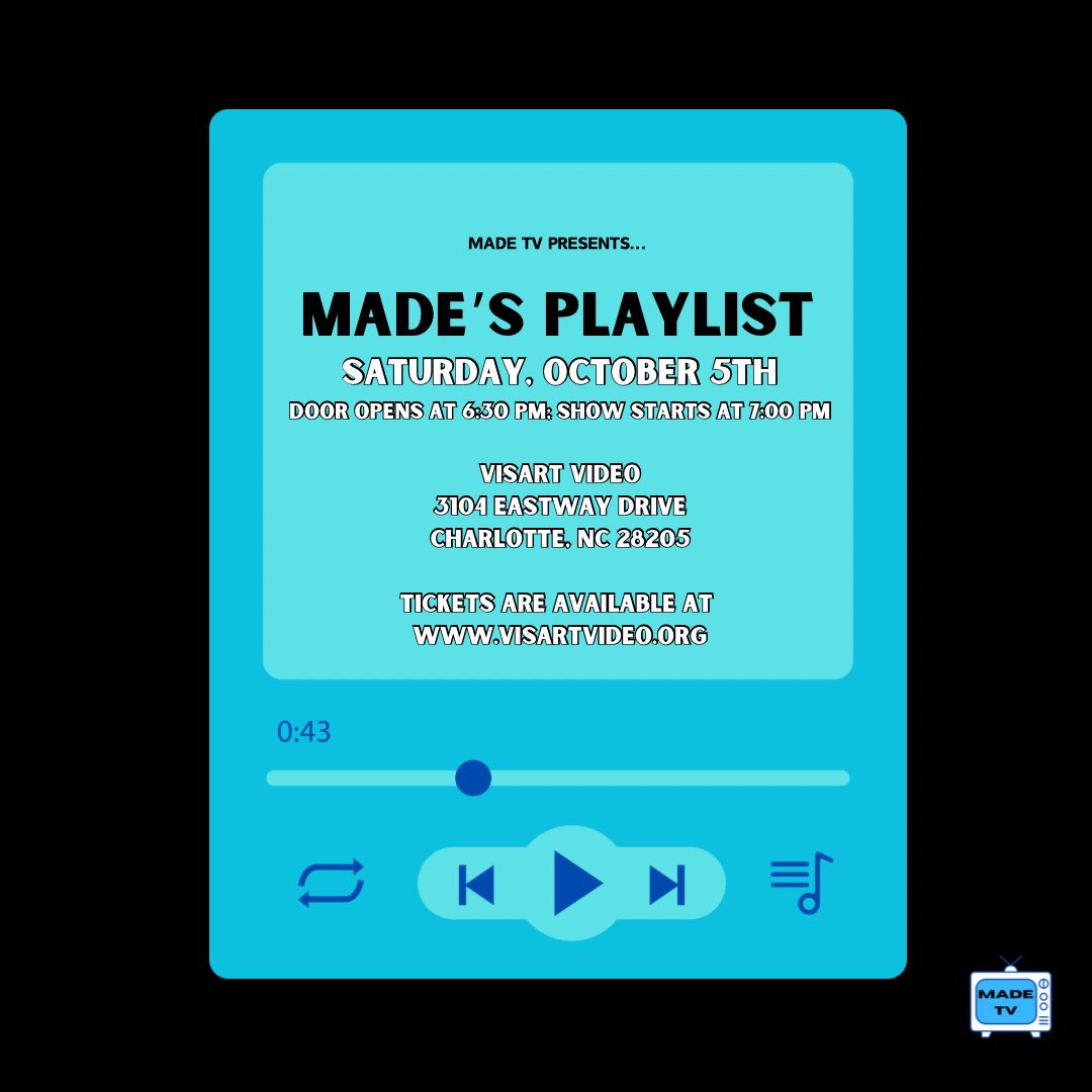 officialmadetv's tweet photo. Early bird tickets for Made’s Playlist: Late Night Drive are up now. Set list will be announced soon. Grab your ticket for just $10! 

Buy Tickets: https://t.co/0RHcVT6Ted https://t.co/XbcdxLUfZU