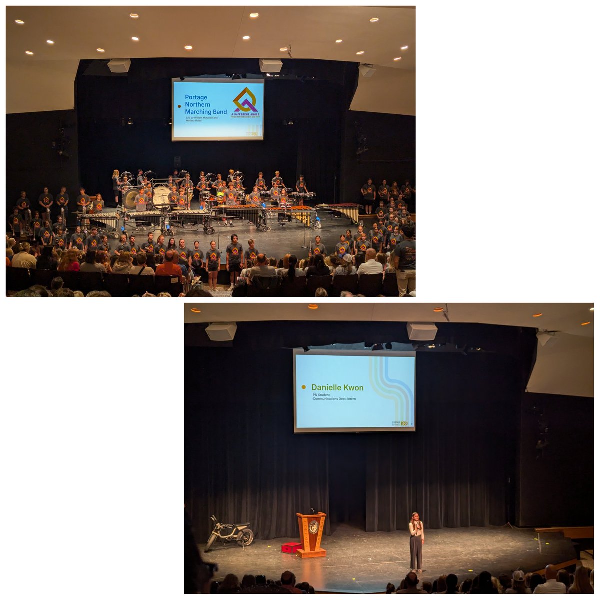 MrBaileyIV's tweet photo. Let's see: Superintendent @MarkBielang rode motor-like bike to open up this morning, former @GoWestMS students Danielle Kwon and more shined, I took selfies with colleagues, and everyone danced! Let's go @portageschools! #ValuesOutLoud #AllIn #TheWestWay https://t.co/majC6frlWb