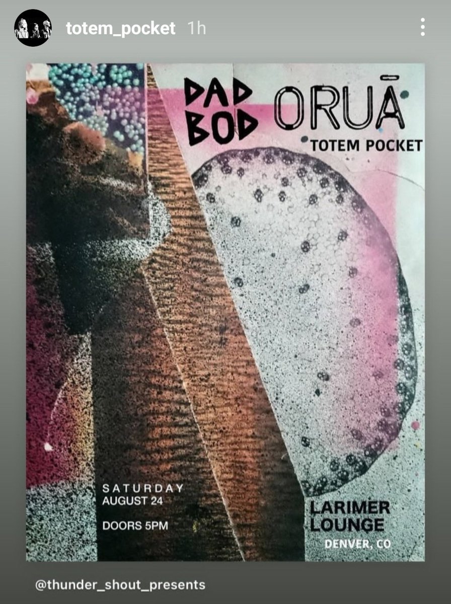 QueenCityJamz's tweet photo. 🚨 SAT NITE BIG RAWK SHOW ALERT🚨
Dad Bod - SLC dreamscape rawk
Oruã - Brazilian working-class krautrock
Totem Pocket - Denver's finest gazey psychrawkers (featuring Aesop &amp; @Aye_Doolz from The International Disassociation (of Aaron Dooley)! @LarimerLounge https://t.co/VslRiG5qe3