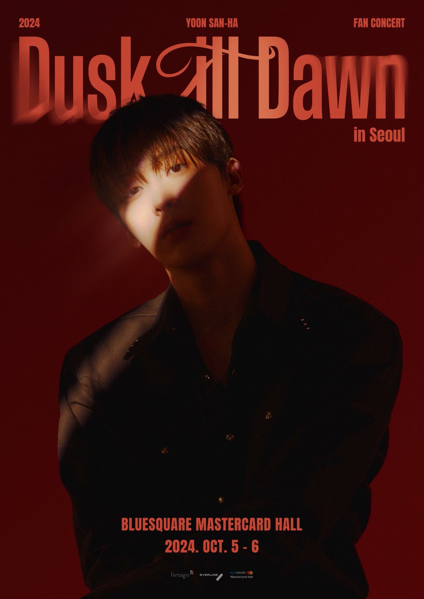 [#윤산하]
YOON SAN-HA
2024 YOON SAN-HA FANCON 
[Dusk Till Dawn] in Seoul

📆 2024. 10. 05 6PM / 2024. 10. 06 5PM
📍 BLUESQUARE MASTERCARD HALL

#YOONSANHA #DuskTillDawn
#아스트로 #ASTRO
#에버라인 #EVERLINE