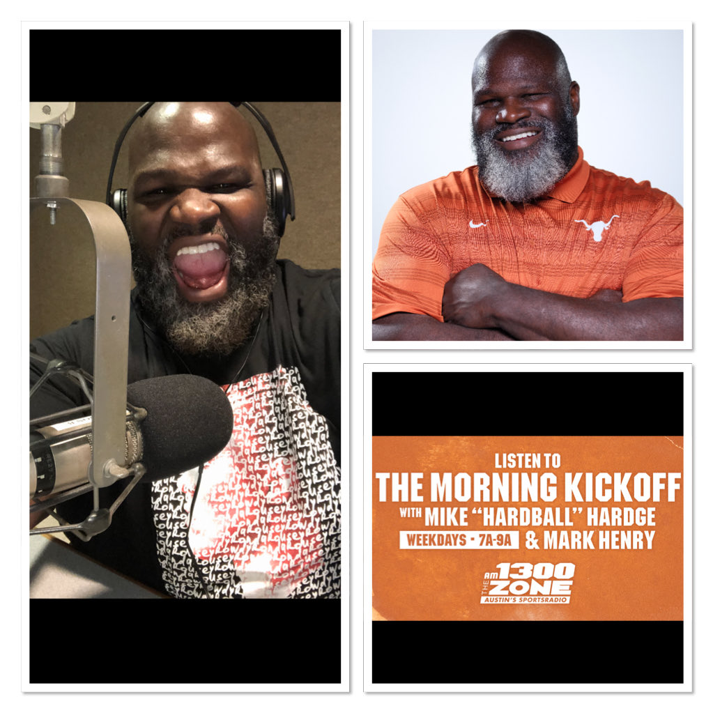TheMarkHenry's tweet image. Tune in at 7am CST for the morning kick off with Mike Hardge and Mark Henry debut and a new segment locker room legends. Custom music by Montezey! @iHeartRadio @TheMarkHenry @HardballHardge @camerondparker