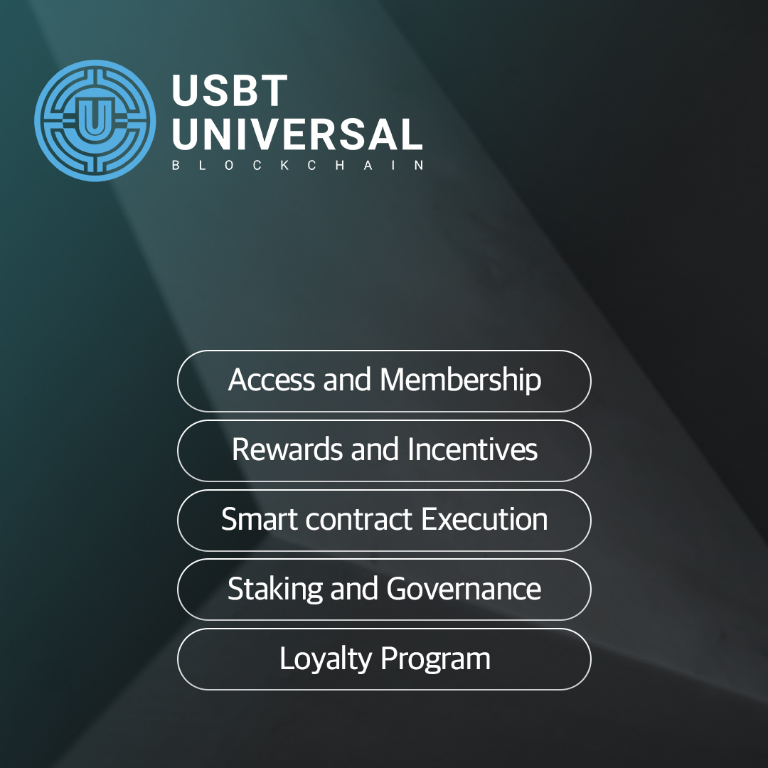 usbt_official's tweet image. ⚙️USBT Token Utility:

- Access and Membership
- Rewards and Incentives
- Smart contract Execution
- Staking and Governance
- Loyalty Program

#BlockchainLeader #USBT #TokenEcosystem #TokenUtility  #BlockchainInvesting #USBTOfficial #BusinessInnovation #TechAdoption…