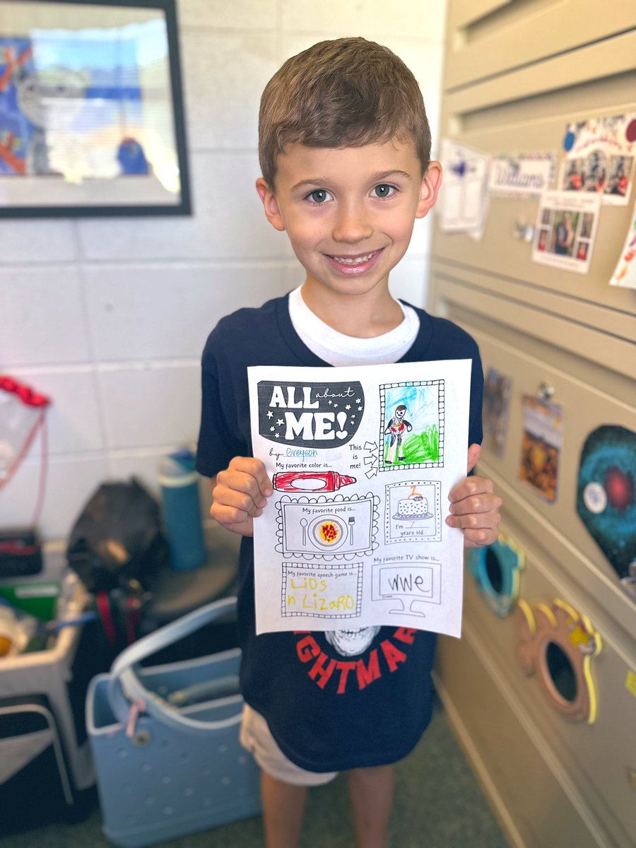 Reunited with all my speech babies! A couple of my fav “About Me” sheets from this week. ♥️