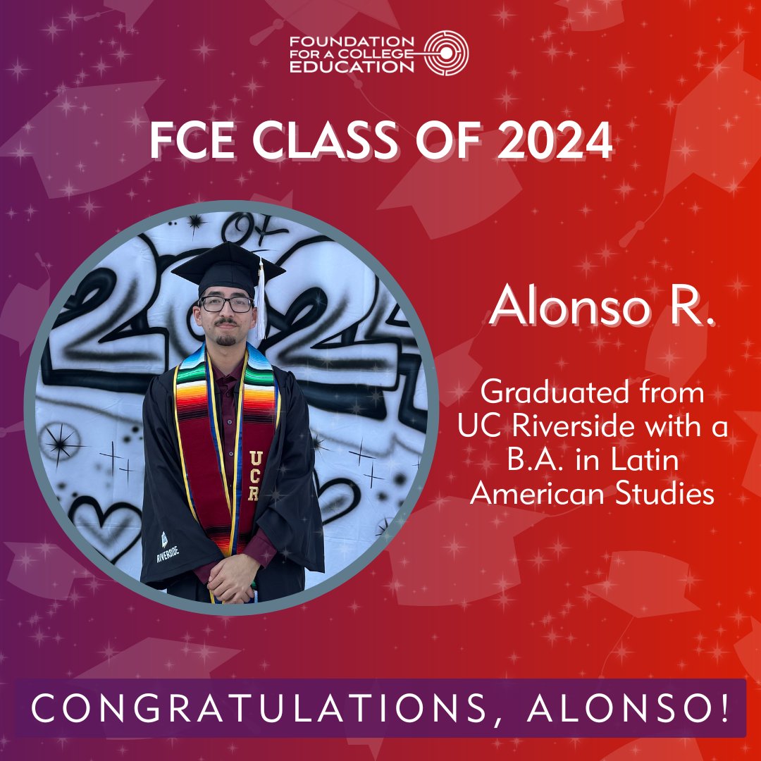 We continue to recognize and celebrate our 2024 College Success graduates. Please join us in congratulating Alonso and in wishing him success in the next chapter of his journey!