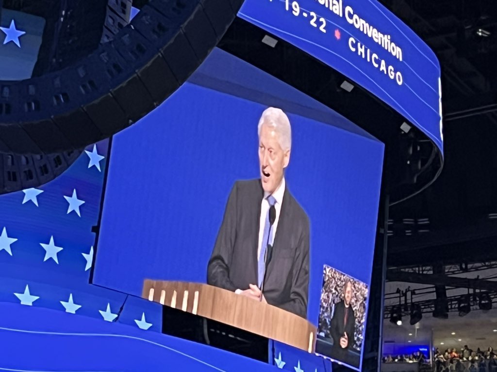 BrianKarem's tweet image. Watching the teleprompter I can report that a healthy amount of his speech was add libbed - including nearly all of the last 10 minutes.