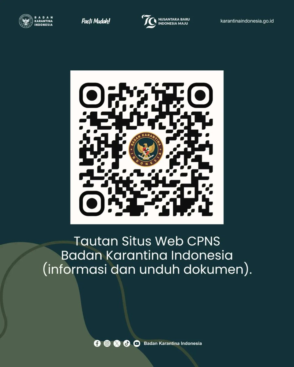 BarantinRI's tweet photo. Unduh Dokumen Pengadaan CPNS Barantin 2024

Dicermati dan dibaca dengan penuh makna, semoga bisa loloz ya sobatQ, smangadzzz!!! 👍🏽

#karatina #cpns #casn #pengumuman #penerimaan #bkn #undun #download #dokumen https://t.co/ej6MfKM9A2