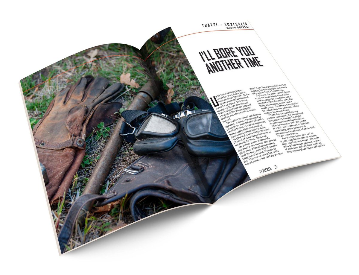 Amongst iron from a bygone age, Megan Governi discovers a world different to now, one that seemed to have more style, especially the old two wheeled machines.  Megan tells her story ...

TRAVERSE Issue 43, out now, get your digital copy right here - joom.ag/UZyd