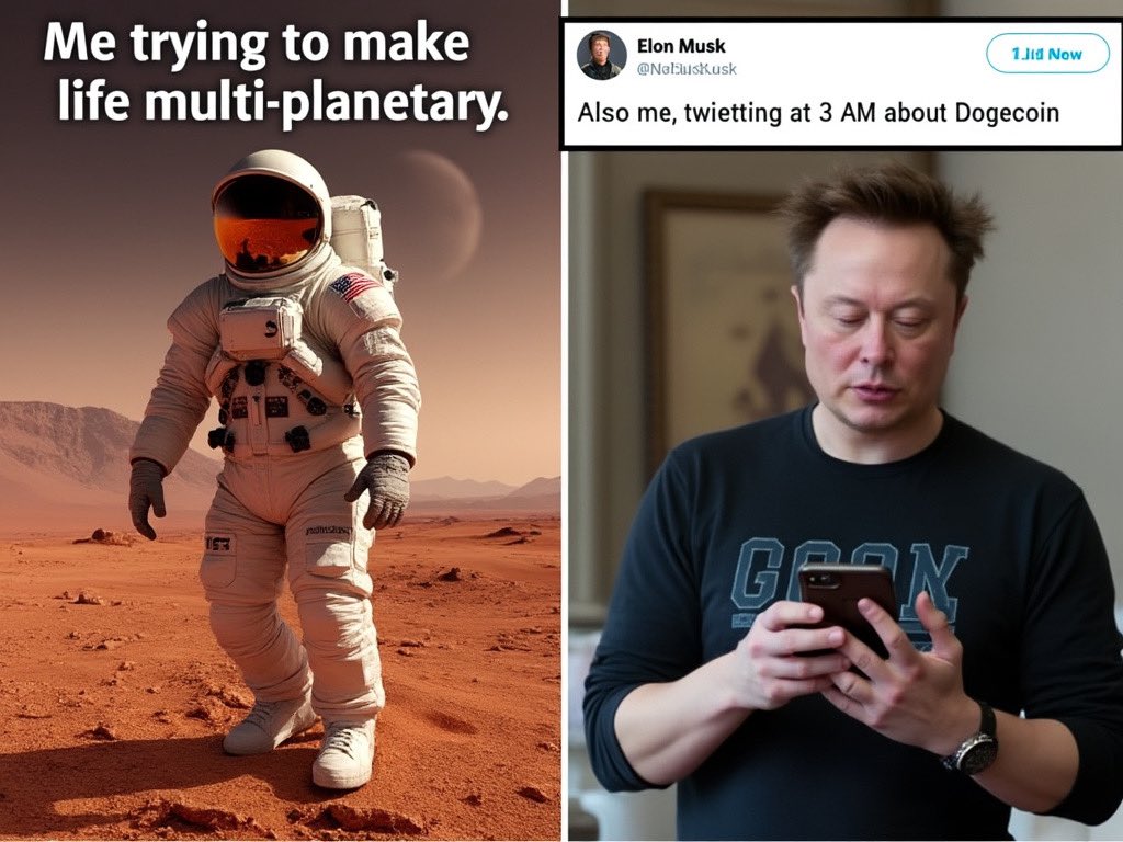 I asked Grok to make a meme about Elon Musk 😂