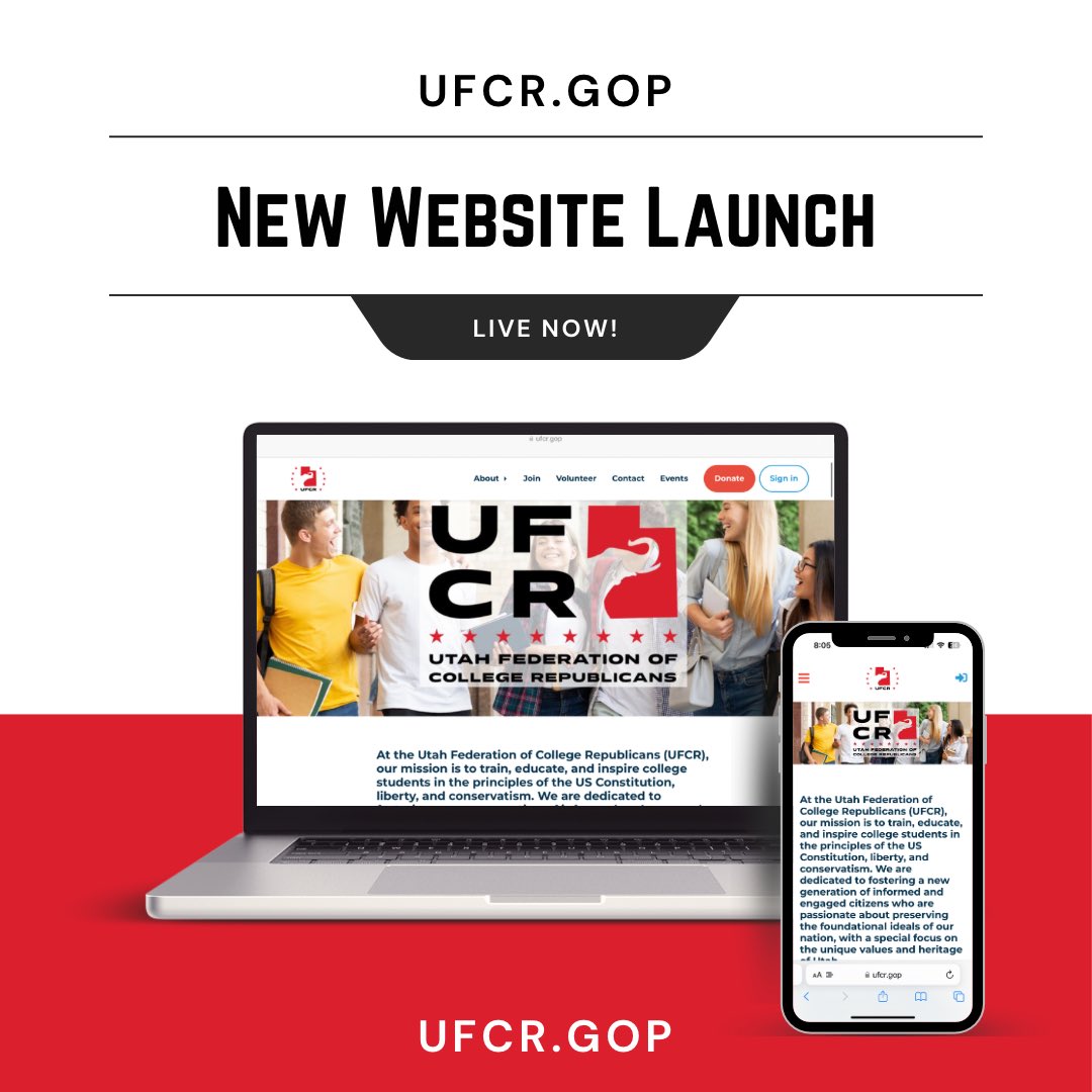 UtahCollegeReps's tweet image. Our new website just went live! Check it out for information, to sign up for chapters, or to donate! UFCR.gop