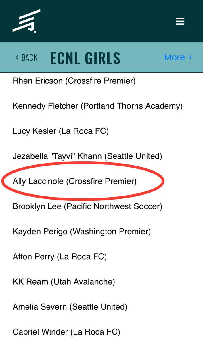 1st Team All Conference ECNL Northwest U18/19! Thanks so much <a href="/ECNLgirls/">ECNL Girls</a> for the recognition! Also congrats to my teammates <a href="/GHansen06/">Giovanna Hansen</a> and <a href="/rhenericson13/">Rhen Ericson</a> for also receiving recognition!