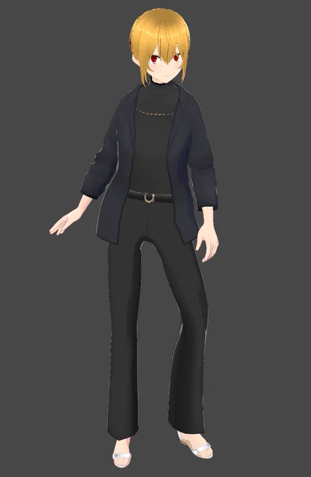 VRoidお洋服難しい 