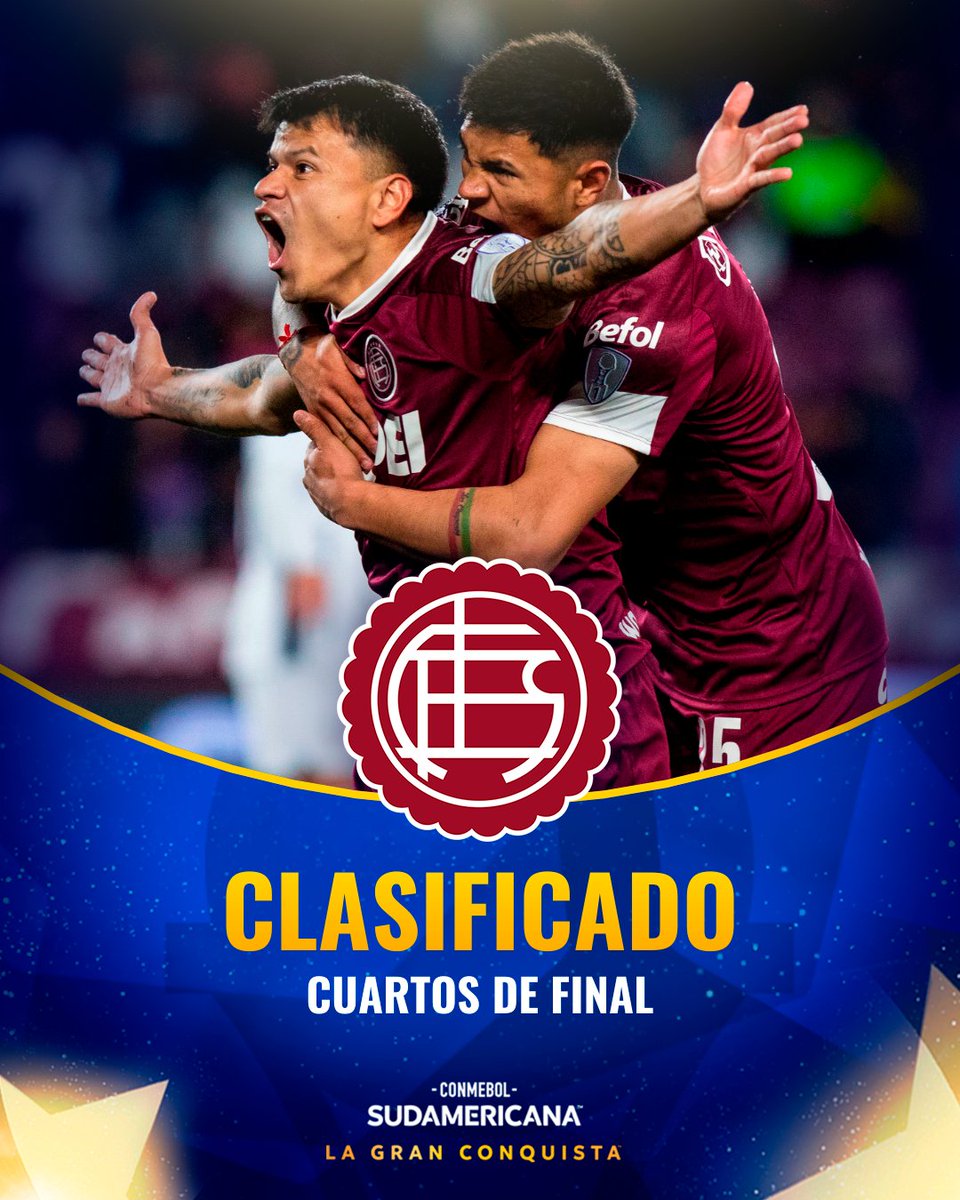 🔝👏 ¡A Cuartos de Final!

<a href="/clublanus/">Club Lanús</a> 🇦🇷 logró su boleto a la próxima instancia de la CONMEBOL #Sudamericana 🏆

#LaGranConquista