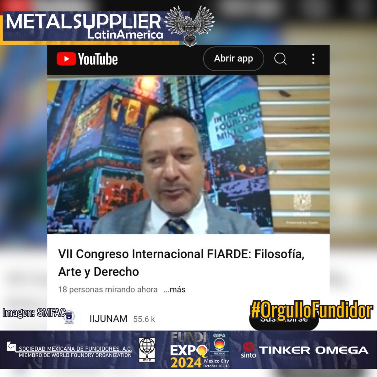 SMFAC1962's tweet photo. 🇲🇽🇩🇪¡REGÍSTRATE YA y ASISTE GRATIS A #FUNDIEXPO #GIFAMéxico 2024!
https://t.co/5zKSTzy4wu
⚙️El DR. ÓSCAR RUIZ #UnoDeLosNuestros
🔥En el VII CONGRESO INTERNACIONAL FIARDE en la UNAM
https://t.co/gd1y07EYs0
TRAÍDO POR TINKER OMEGA SINTO
https://t.co/SwoUAzMOYl https://t.co/4WNbsL6GdH