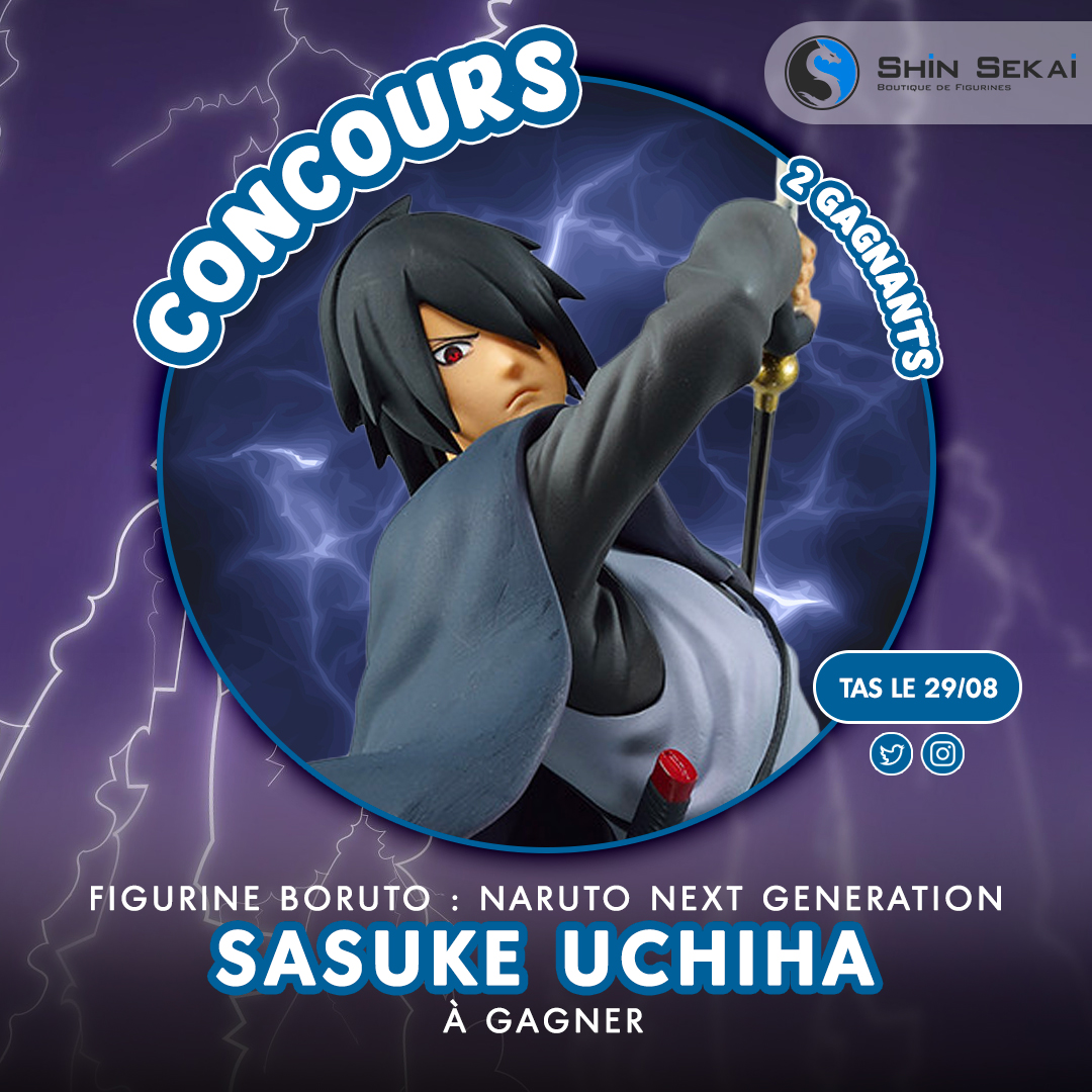 ✨🎁Concours!!🎁✨
Aujourd'hui on vous fait remporter une jolie figurine de Sasuke tiré de l'univers Boruto ! ⚡️⚡️

Pour participer :
👉Follow <a href="/shinsekaifr/">Shin Sekai</a> 
👉RT ce tweet

📆TAS le 29 août

1 gagnant Twitter / 1 gagnant Instagram

#sasuke #boruto