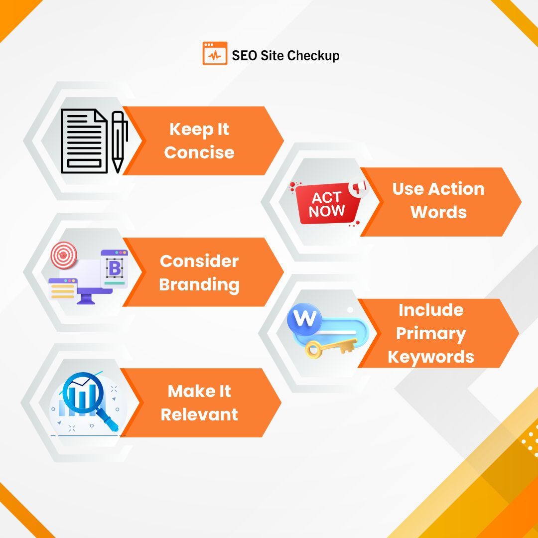 Seositecheckup's tweet photo. Use these tips for title tags: Keep them brief, add important keywords, make them relevant, use action words to attract clicks, and include your brand name for better recognition.
#TitleTags #SEO #SearchEngineOptimization #DigitalMarketing #ContentStrategy #SEOtips #WebDesign https://t.co/dwEN0btyI3