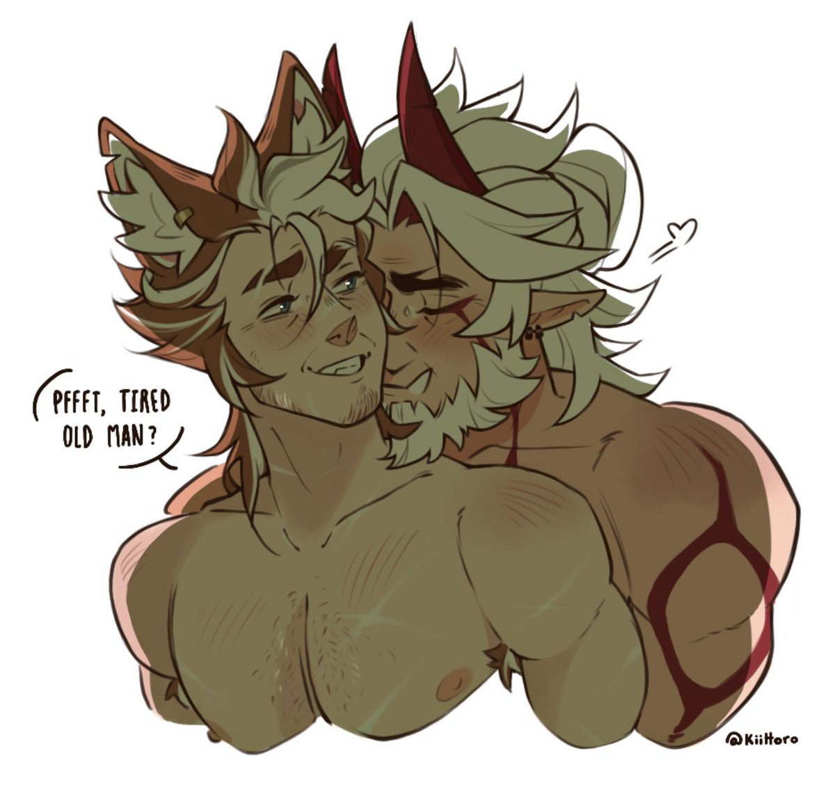 sigh,,,,,old man yaoi 
#genshinimpact #itto #gorou