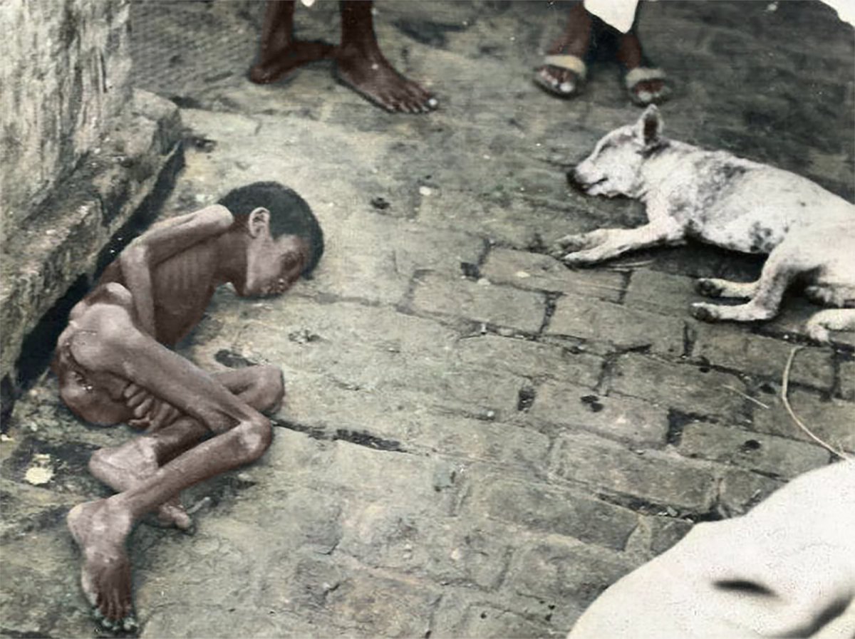 Un 22 de agosto de 1943 se publicaban por primera vez estas fotos del genocidio de Bengala (La India), donde el imperialismo británico de la mano de Winston Churchill, exterminó de hambre hasta 5 millones de indios.

El gobierno británico, en 1942, tomó la decisión de robar todas