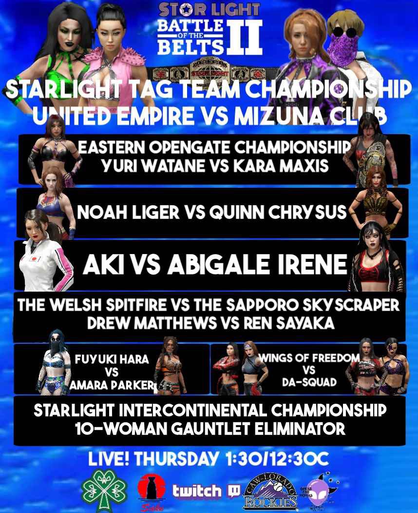 Starlight_Joshi's tweet image. Be sure to tune in tomorrow for the 2nd Annual

Battle of the Belts II!

Stacked card w/3 huge championship matches!

Who’ll survive the gauntlet?!

Who’ll walk out with gold around their waist?!

Tune in at twitch.tv/ewwfnetwork