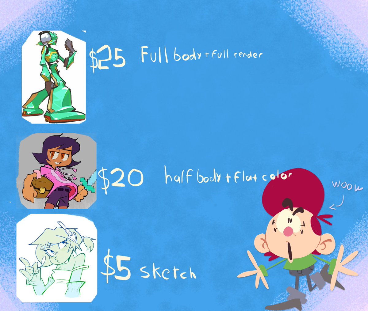 Hola banda! se me chingo el pc y tengo que mandar a arreglarlo , Estoy haciendo COMISIONES DESDE 5 USD! (si quieren una animación hablar por privado por md o al correo isorsa242@gmail.com ) se agradecen los rts