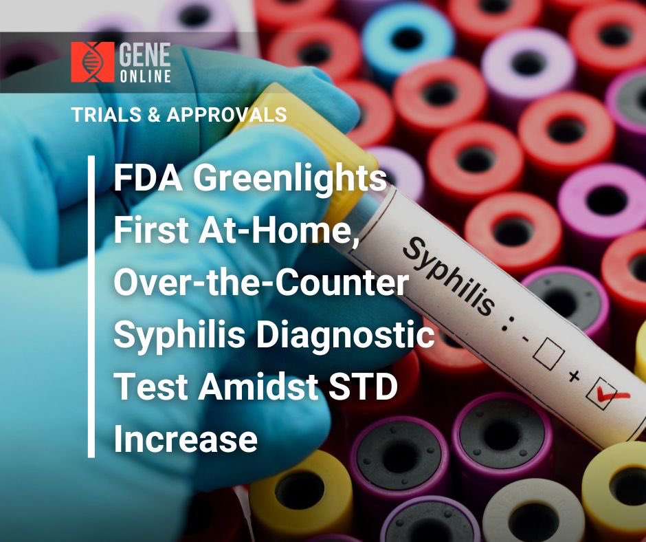 GeneOnlineNews's tweet image. The FDA has recently authorized the first-ever at-home syphilis antibody test.🌍 

Read more at 👉🏻 bit.ly/3WRKhWl

#PublicHealth #FDA #SyphilisTesting #Innovation #DiseasePrevention #Healthcare #STDs