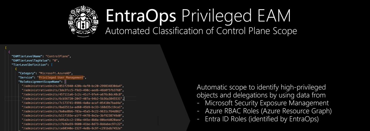 Thomas_Live's tweet photo. Did you know? #EntraOps 💕 #ExposureManagement:
I have integrated the classified assets to identify privileged scope for delegated permissions in #MicrosoftEntra. Learn more about this feature on the #EntraOps GitHub page: https://t.co/Q4SjKYGawm https://t.co/IINncT2ijd